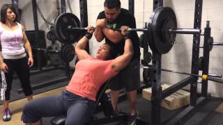 Amber DeLuca 265 lb Incline press [upl. by Dnomyar]