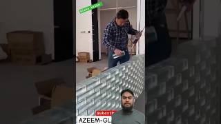 Glass Brick Wall Installation  Stylish amp Modern Design Guide shorts Viralvideo [upl. by Ilise490]