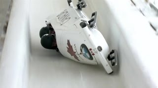 Canadian bobsled crashes speeds down course  Playing Through the Pain  CBC Sports [upl. by Atnes155]