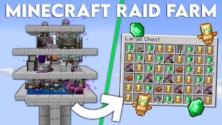 Minecraft BEST Raid Farm  3600 Emerald Per Hour  Raid Farm Tutorial [upl. by Nahte547]