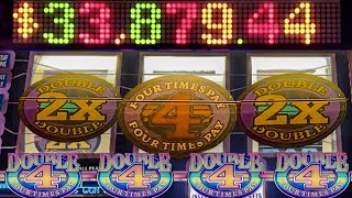 Classic 3 Reel Progressive Slot Double Four Times Pay [upl. by Gracia2]