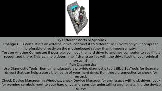 Hard disk not connected and not work [upl. by Anyak]