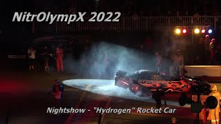 NitrOlympX 2022  Nightshow  Hydrogen Rocket Car [upl. by Kramer]