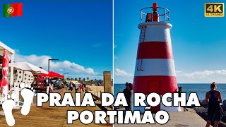 PRAIA DA ROCHA Portimão Algarve 🌞 Portugal 🇵🇹  Beach Walk 🏖️🚶 4K UHD [upl. by Sinclair674]