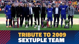 BEHIND THE SCENES Tribute to the 2009 sextuple winning team at the Camp Nou [upl. by Akemat913]