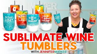 How To Sublimate A Wine Tumbler  Partial And Full Wrap Tutorial [upl. by Avan]