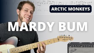 How to Play Mardy Bum by Arctic Monkeys Both Guitar Parts [upl. by Anauqahs]