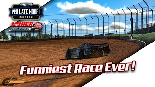 The FUNNIEST Race EVER  Pro Late Models  Lanier  iRacing [upl. by Jereme]