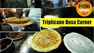 Taste the food at Triplicane Dosa Corner  FOOD CHUTNEY 01 [upl. by Ahsem20]