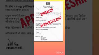 Hindalco apprentice 2024 apprenticeship hindalco adityabirlagroup [upl. by Lellih]