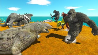 Skull Island Warfare 3 King Kong vs 3 Kaiju Random  Animal Revolt Battle Simulator [upl. by Durst]