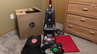 Shampooing Carpet w Hoover Power Scrub Deluxe Carpet Cleaner Machine Upright Shampooer FH50150B [upl. by Colly778]