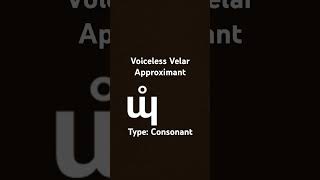 ɰ̊  Voiceless Velar Approximant Consonant [upl. by Etessil]