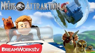 Gyrosphere auf der Flucht  LEGO Jurassic World Neue Attraktion [upl. by Holcomb]