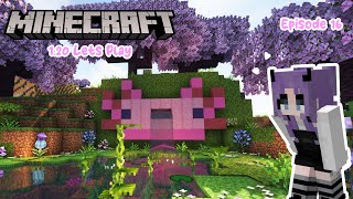 A Lush Axolotl Pond 🌷 Minecraft Lets Play Episode 16 [upl. by Eseerehc547]