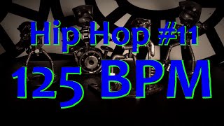 125 BPM  Hip Hop 11  44 Drum Beat  Drum Track [upl. by Klapp]