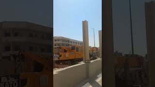 Precast Columns installation for Boundary wall Panels construction [upl. by La954]