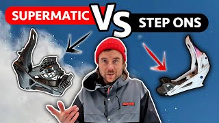 Burton Step Ons Versus Nidecker Supermatic Snowboard Bindings [upl. by Matless]