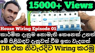 How to Wiring of DB  House Wiring sinhala  Electrical Sinhala  Distribution board wiring  RUKA [upl. by Mayberry641]