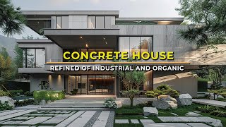 Modern Concrete House Design Refined Balance of Industrial Materials and Organic Elements [upl. by Papst522]