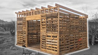 DIY Pallet Project Shed Build part 1 [upl. by Reseta943]