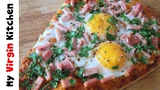 Egg amp Ham Flatbread For Simon Cowell Recipe  MYVIRGINKITCHEN [upl. by Sand67]