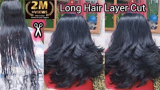 How To Long Hair Layer Cutmulti layer hair cutadvance layer haircuttutorialstep by step beginner [upl. by Riaj]