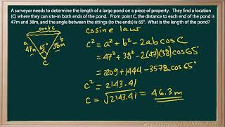 WCLN  Math  COS LAW  EX1 [upl. by Ratcliffe506]