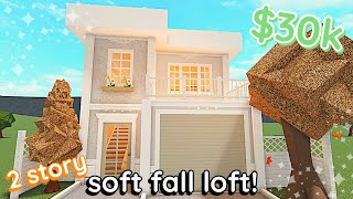 Soft 30k Bloxburg Fall Loft 2 Story House Build Tutorial [upl. by Audly]