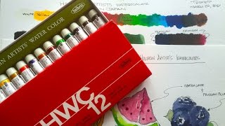 Holbein Artists Watercolors and comparison [upl. by Enelime]