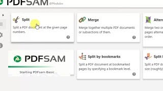 How to merge and split pdf files using pdfsam [upl. by Anirpas]