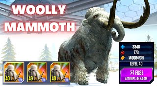 WOOLLY MAMMOTH 3X MAX LEVEL 40 JURASSIC WORLD THE GAME [upl. by Yardley]