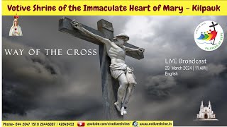 VOTIVE SHRINE WAY OF THE CROSS ON GOOD FRIDAY  LIVE STREAM  MARCH 29 2024 1100 AM  ENGLISH [upl. by Cyprian248]