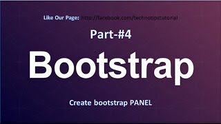 Bootstrap Tutorial  4 Create Panel  Attractive cards [upl. by Prent]