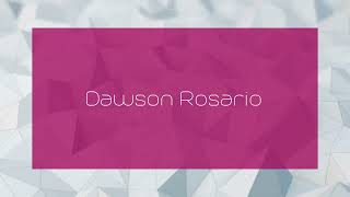 Dawson Rosario  appearance [upl. by Dupre]