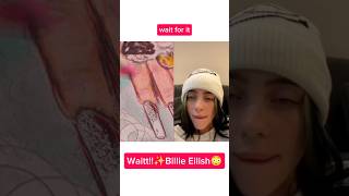 Waitt Billie Eilish✨ Reacted to my video 🧐shorts BillieEilish trending art [upl. by Gosnell]