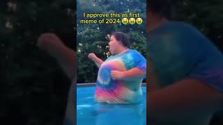 FIRST MEME OF 2024 shorts newmemes [upl. by Mazlack]