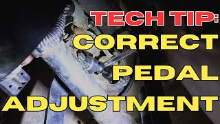 CLUTCH TECH How To Correctly Adjust A Clutch Pedal [upl. by Ojeillib]