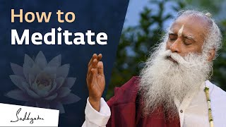 How to Meditate for Beginners  Sadhguru [upl. by Wildermuth]