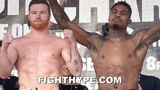 Canelo Alvarez vs Jermell Charlo • FULL WEIGHIN amp FINAL FACE OFF [upl. by Shepard]