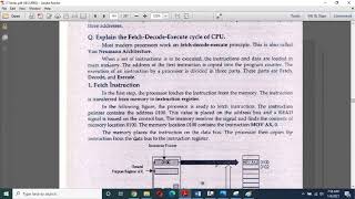 Lecture 13 What is Fetch Decode and Execute Cycle of CPU [upl. by Teodorico146]