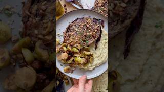 Veganes WEIHNACHTSESSEN 🎅🏼 🍽️ Steaks Püree amp Gemüse [upl. by Deelaw]