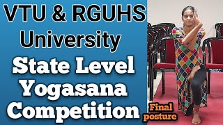 VTU  RGUHS  State level University Yoga Competition  Women Yoga Competition  YOGA Vatayanasana [upl. by Naujat]