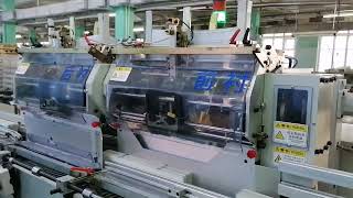 HXCP TwoUp Production HX6000 Book Block Preparation Line with Book Splitting Saw [upl. by Ellednahc]