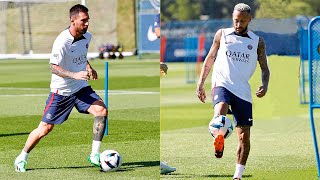 Neymar Messi Sergio Ramos Are BACK Training for NEW Season 2223 [upl. by Tedmund]