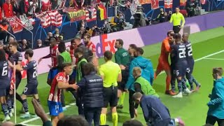 Last 10 minutes fight atletico vs man city UCL 2022  Bench View [upl. by Niko]