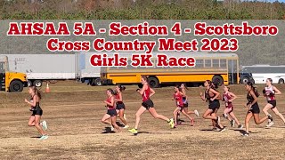 AHSAA 5A Section 4 Girls 2023 Cross Country Meet  Scottsboro High School Alabama XC 5K Race [upl. by Ellehcsar]