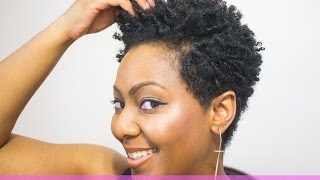 How to do Finger Coils on Natural Hair and Rock a Coil out with a Tapered Cut [upl. by Sesom]