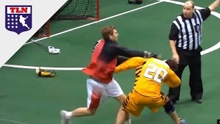 Heavyweight Indoor Lacrosse Fight Brodie Merrill goes against Andrew Suitor [upl. by Ravel246]