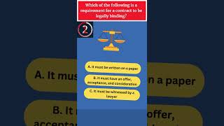 Legal Quiz What Makes a Contract Legally Binding 📝 Test Your Knowledge [upl. by Aronow594]